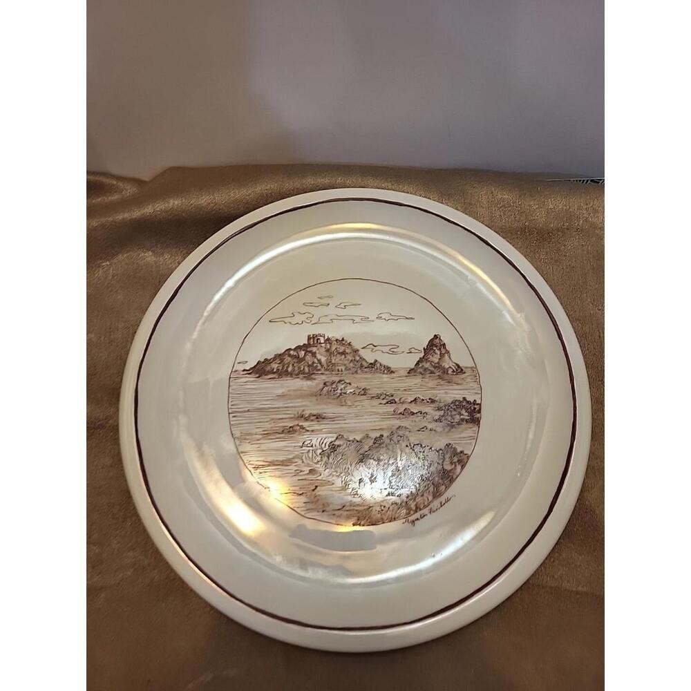 11" Handpainted/Dipinto A Mana Plate Signed By Agata Fisichella